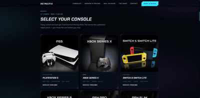 Retro2Fix website built by Keyway Websites