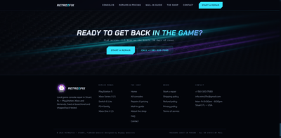 Retro2Fix website built by Keyway Websites